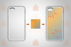 Apple iPhone 8 UV TPU Clear Case Mockup Back View Product Image 2