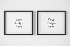 2 horizontal thin black frame mockup Product Image 1