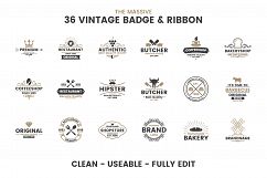 36 VINTAGE BADGE &amp; RIBBON Vol.2 Product Image 3