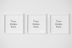 Set x3 clear square frames mockup Product Image 1