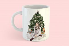 Fashion illustration - Christmas Girl 6 - Light Skin Product Image 4