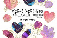 Mystical Crystal Gems Clipart Pack Product Image 1