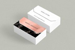 Rose Gold Foil Marble Business Card Product Image 2