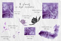 Ultra Violet Watercolor Wedding Invitation suite Product Image 5