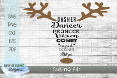 Reindeer Names SVG - A Christmas SVG Product Image 1