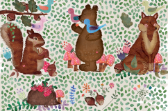 Cute Watercolor Forest Elements Product Image 2