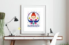 Printable Art Saying Namaste Lotus Buddha Yoga, Wall Art Product Image 2