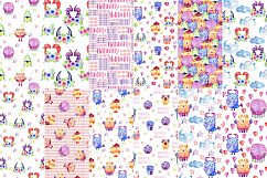 12 watercolor seamless patterns with monsters. Product Image 2