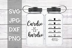 Cardio is Hardio, Water bottle tracker, SVG Product Image 1