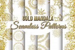 Gold Mandala Seamless Patterns Product Image 1