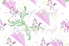 Unicorns Digital Paper , Scrapbook unicorn paper, Unicorn pattern, Unicorns background, Kids party unicorns, Birthday unicorn decorate Product Image 4