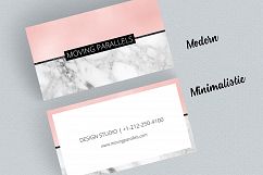 Rose Gold Pink Foil Marble Business Card Product Image 4