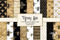 Honey Bee Seamless Patterns Product Image 1