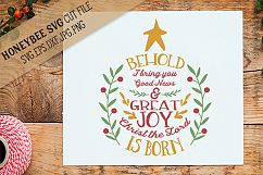 Behold Christ Is Born SVG Cut File Product Image 1