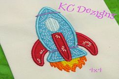 Space Rocket Machine Applique Embroidery Design Product Image 3