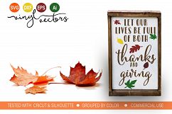 Thanks and Giving DXF SVG Cut File Product Image 1