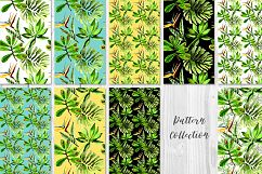 Tropical leaves PNG watercolor set Product Image 6
