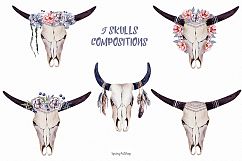 Stay wild boho skulls &amp; watercolor bouquets Product Image 5