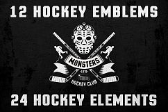 Hockey Logo on Dark Product Image 1