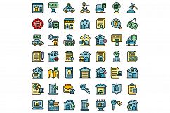 Rent icons set vector flat Product Image 1