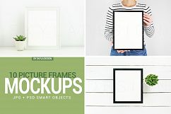 10 Poster &amp; Picture frame mockups, White &amp; Black frames Product Image 2