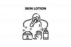 Skin Lotion Vector Black Illustration Product Image 1