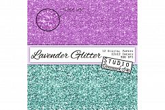 Lavender Glitter Digital Paper - Sparkle Chunky Glitter Product Image 2