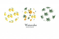 Orange, Mint, Cinnamon. Watercolor Product Image 6