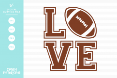 Football Love SVG DXF EPS PNG Product Image 1