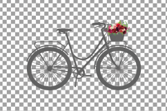 Floral bicycles clip art pack, vintage floral boho bikes Product Image 2