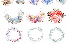 HandDrawn Watercolor Bundle FLOWERS3 Product Image 5