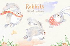 Watercolor Rabbits Collection Product Image 1