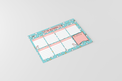 Planner semanal Imprimible Unicornios En español Product Image 1