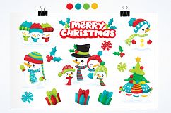 Merry Snowman graphics and illustrations Product Image 2