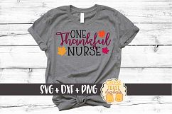 One Thankful Nurse - Fall SVG File Product Image 1