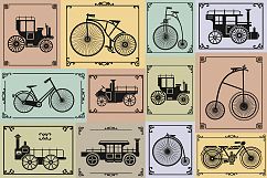 Retro vintage bikes and cars Product Image 4