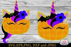 SVG, Eps, Dxf &amp; Png Files For Halloween Pumpkin Unicorn Product Image 2