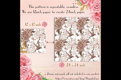 100 Seamless Watercolor Bird and Flower Digital Papers Product Image 2