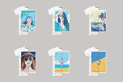 Summer &amp; Spring Poster T-shirt Set Product Image 2