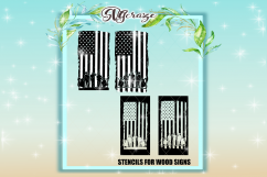 USA Soldiers Salute STENCILS INCLUDED, Make Your Own American Flag Stencil, Decal, For Cricut and Silhouette, Flag with Soldiers Product Image 1