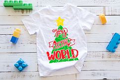 Joy Wreath svg Joy to the world Christmas tree grunge 969s Product Image 1