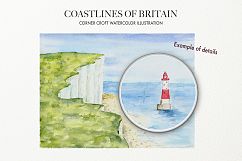 Watercolor Coast of Britain For Instant Download Product Image 4