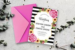 Wedding invitation floral rose Collection Product Image 2