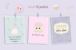 Sweet Kawaii Cute Cake Illustration Clipart Set Product Image 4