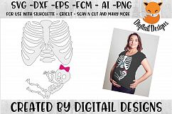 Baby Girl Skeleton X-Ray SVG for Silhouette -Cricut Product Image 1