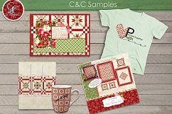 24 Plus Christmas Quilt Patterns Digital Paper Pack Product Image 7