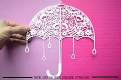 Umbrella paper cut SVG / DXF / EPS files Product Image 2
