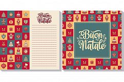 Christmas template. Buon Natale. Bundle. 22 greeting card. Winter holiday in Italy. Italian. Vintage style. Product Image 6