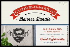 CURVE-O-MATIC Banner Bundle - Curved Text Banner Toolkit for Cricut &amp; Silhouette - SVG DXF EPS PNG - clean cutting files Product Image 1