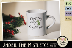 Christmas SVG - Under the Mistletoe Word Art Clipart Product Image 4
